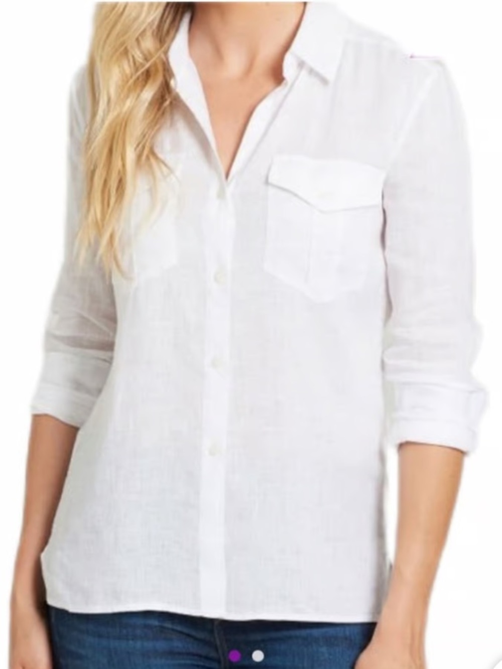 UNTUCKit White Linen Button-Down Shirt